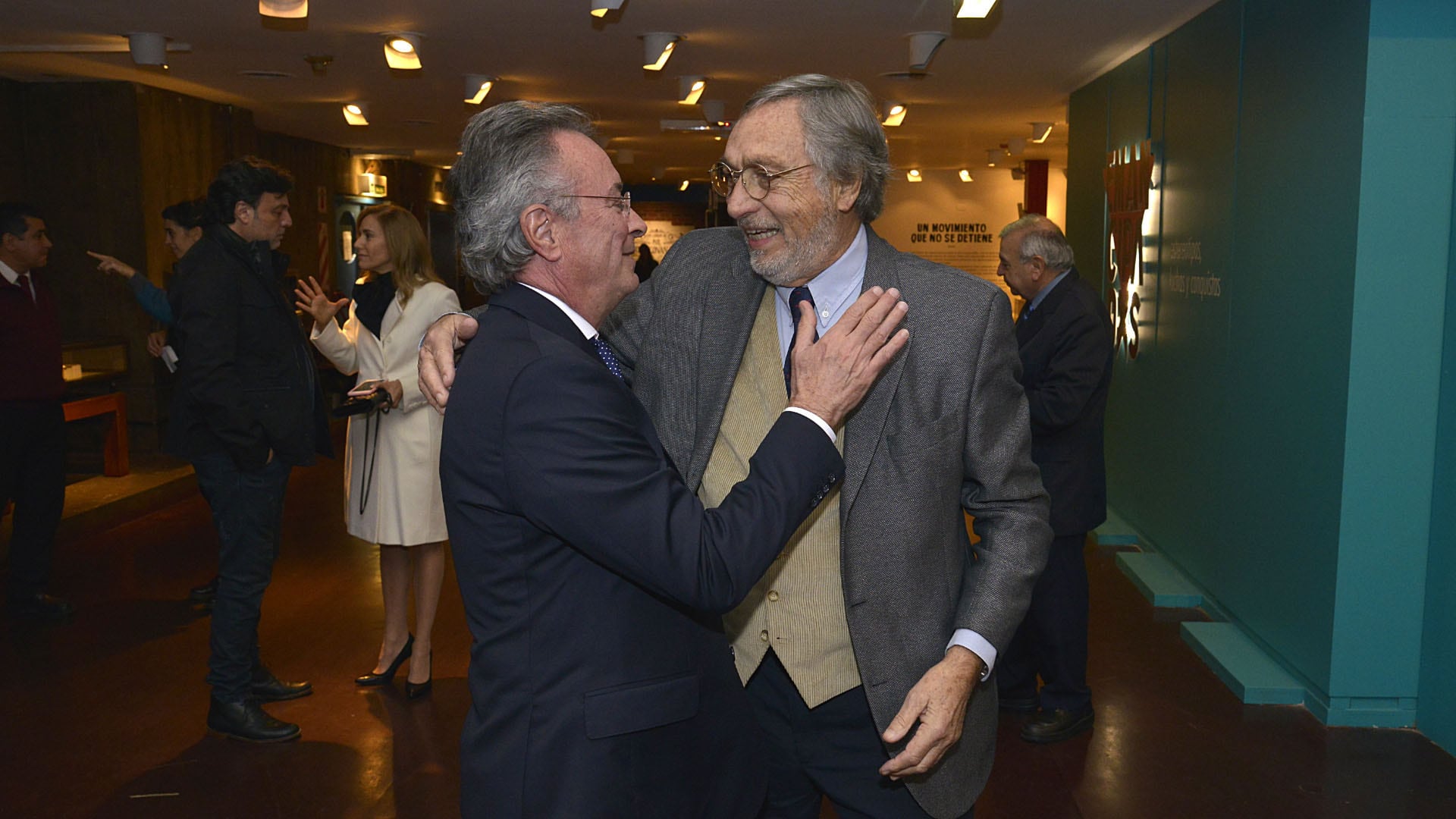 Oscar Martínez y Luis Brandoni en uno de sus tantos encuentros