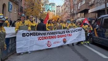 Ángel Malanda, bombero forestal en