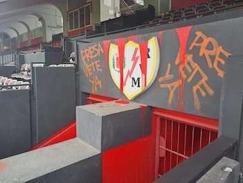 Actos vandálicos en el Estadio de Vallecas