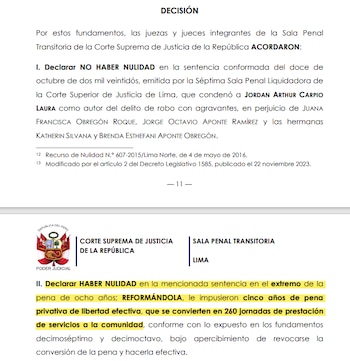 Corte Suprema aplica decreto legislativo