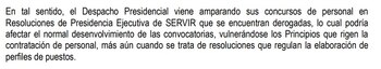 Hallazgo de la Contraloría en la contratación de personal del Despacho Presidencial.