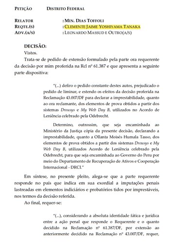 Jaime Yoshiyama recurrió a la