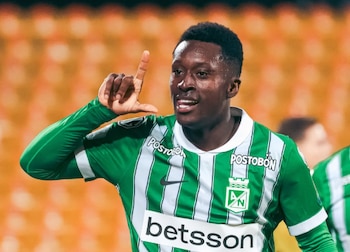 Marlos Moreno anotó el segundo gol para Atlético Nacional en el duelo ante Deportivo Cali - crédito @nacionaloficial/Instagram