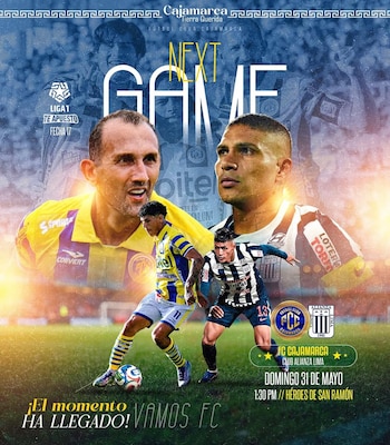 Alianza Lima visitará a FC Cajamarca por el Torneo Apertura 2026.