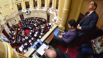 El recinto de sesiones del