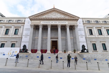 Fachada del Congreso de los Diputados de España. (Gustavo Valiente/Europa Press)