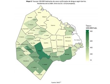 Casos de dengue en la