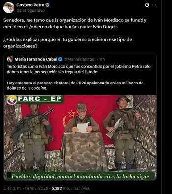 El jefe de Estado volvió