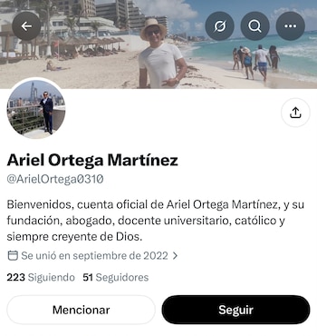 Ariel Ortega Martínez deberá cumplir 76 meses de prisión por intimidaciones contra periodistas - crédito @ArielOrtega0310/X