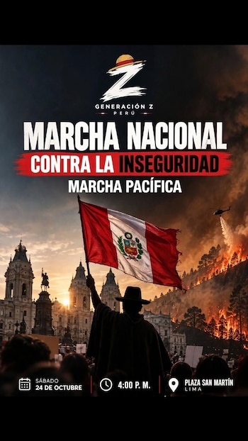 Marcha nacional por inseguridad y crisis climática sacude a Lima y regiones.