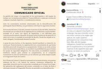 El comunicado se compartió en redes sociales la noche del jueves 30 de abril de 2026 - crédito @transcordilleras/IG