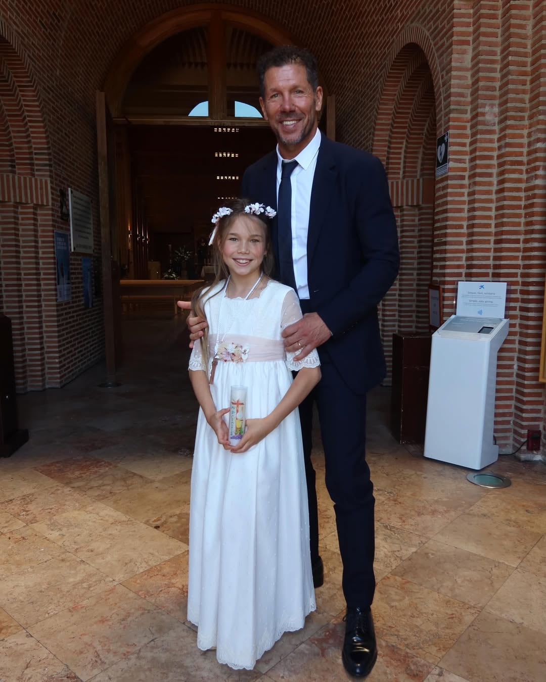 El Cholo Simeone, emocionado por la comunión de Francesca