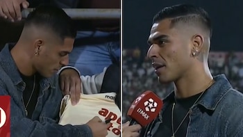 Luis Ramos firmó camisetas de