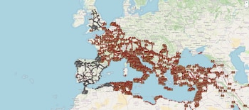 El sistema se basa en mapas y registros conservados de la época romana