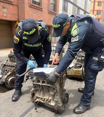 Los implicados en la falsedad marcaria fueron entregados a la Fiscalía General de la Nación para continuar el proceso judicial - crédito Mebog