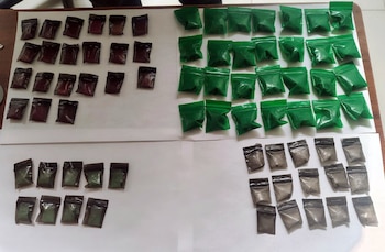 Drogas aseguradas a los dos