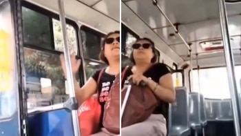 Mujer se queda dormida en transporte de Puebla y explota contra el conductor al perder su parada