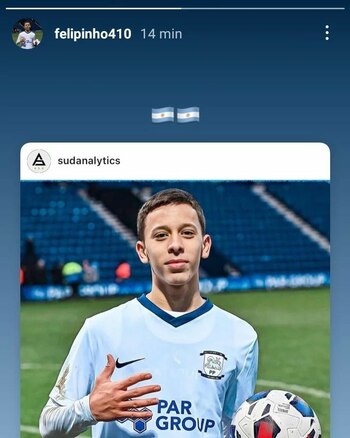 Felipe reposteó una historia con