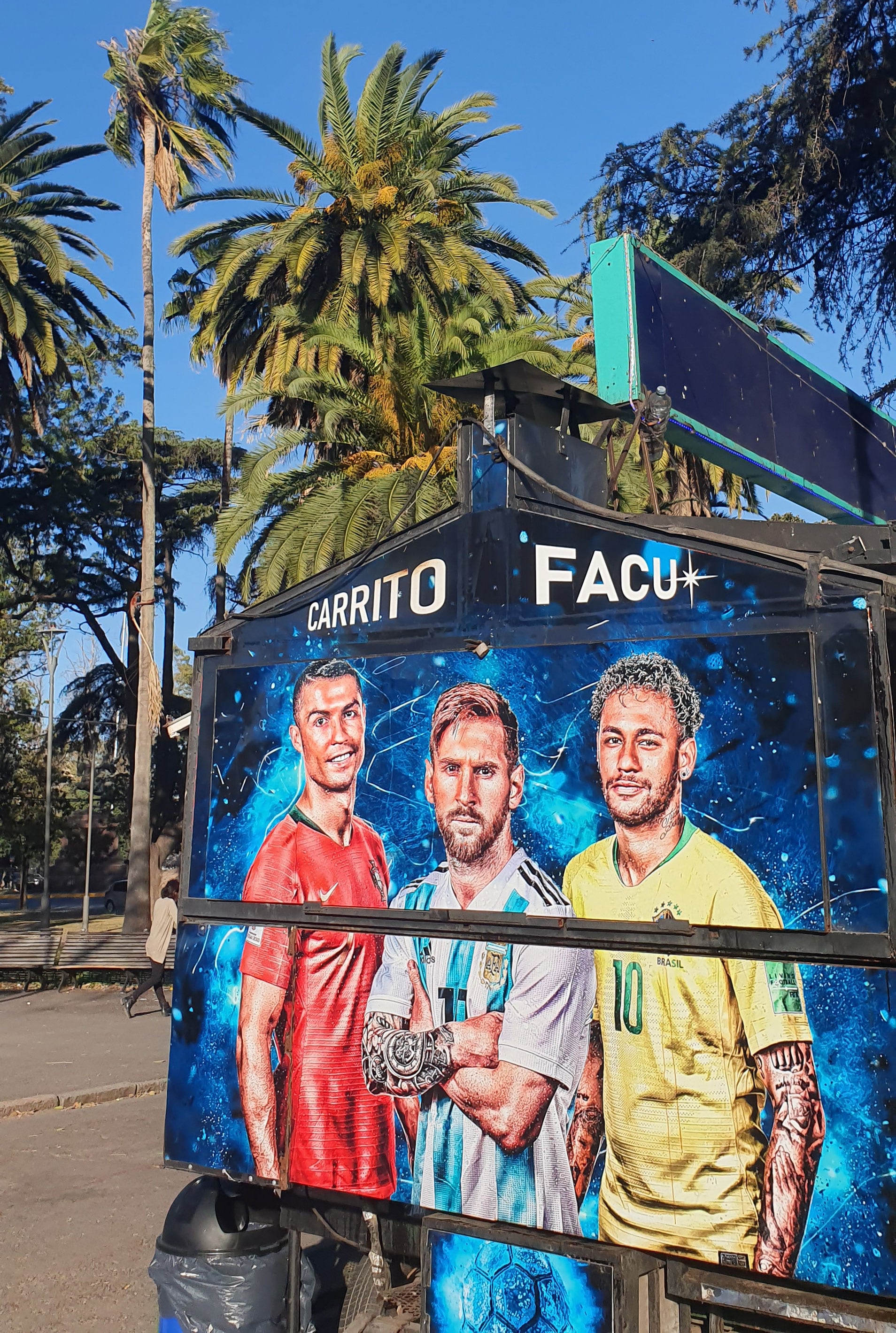 Un carrito del Parque Independencia de Rosario, en las proximidades del estadio Coloso de Newell's.