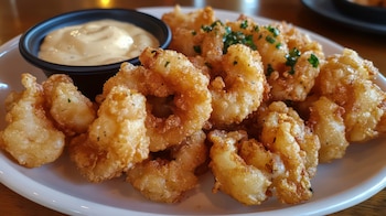 Calamares a la romana veganos.