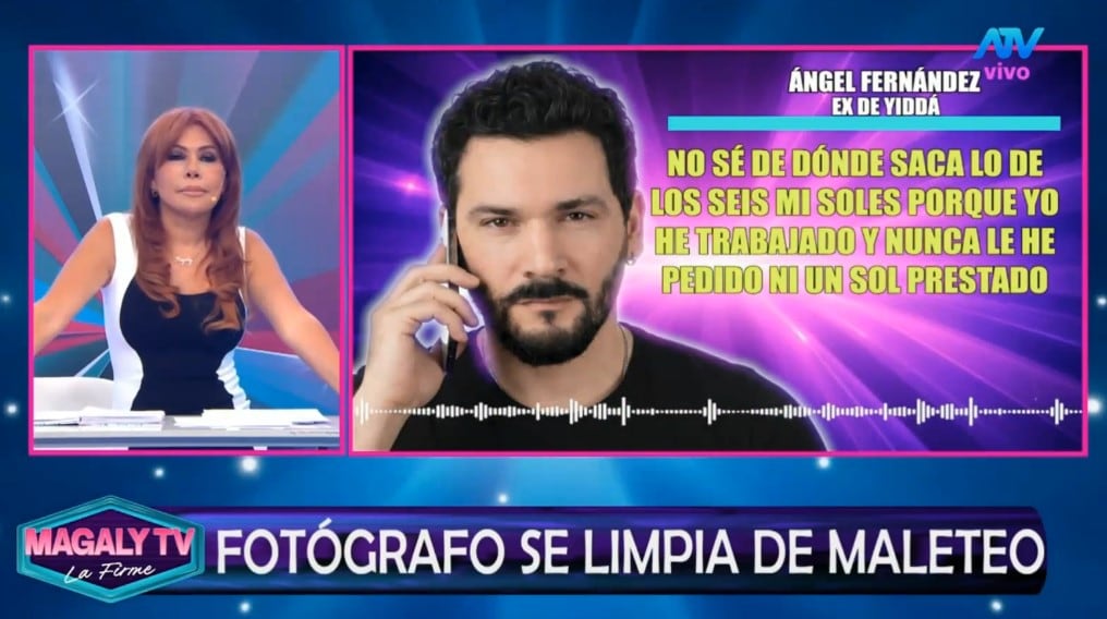 Ángel Fernández responde a amiga de Yiddá Eslava tras acusación de deuda: “¿De dónde sacan los seis mil soles?”. Captura: Magaly TV La Firme.