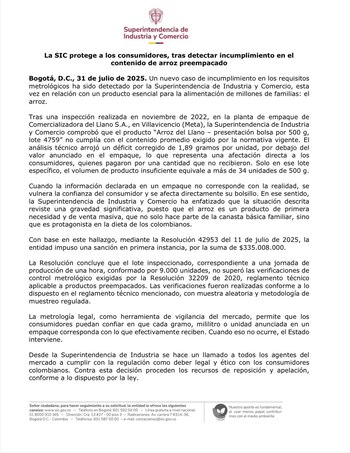 La SIC sancionó con $335