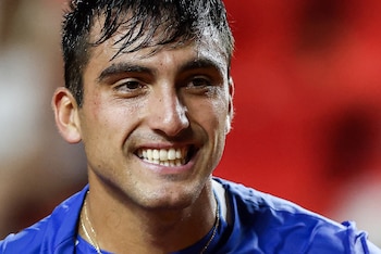 Román Burruchaga sonríe tras lograr