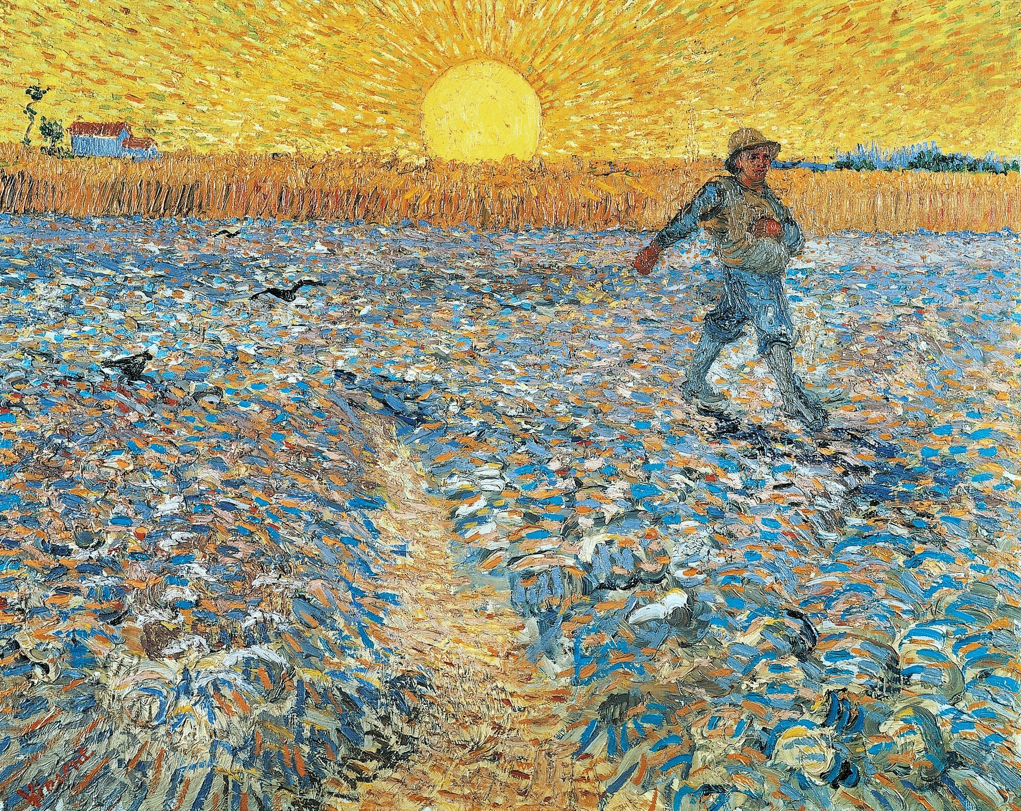 The Sower de Van Gogh destaca en la muestra por su simbolismo, técnica y relevancia dentro del Neoimpresionismo