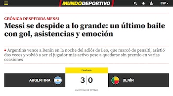 Los medios del mundo reflejaron la despedida de Messi de la selección argentina