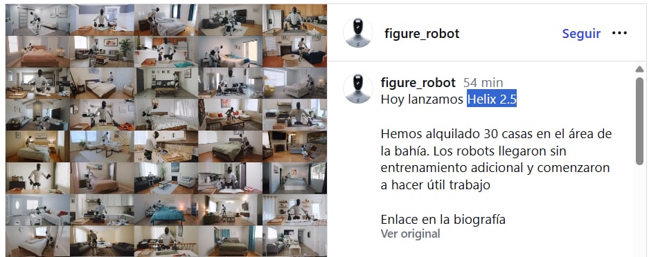 Así dio a conocer Figure el Helix 2.5.
(Captura Instagram Figure)