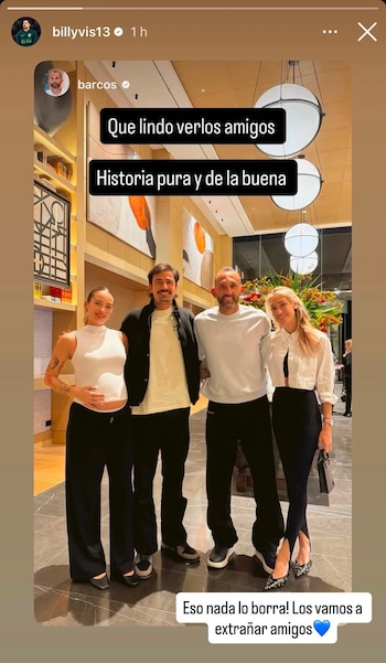 Reunión íntima de Guillermo Viscarra con Hernán Barcos, en la cual acudieron las esposas de ambos futbolistas. - Crédito: @billyvis13