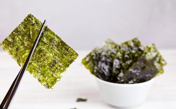 Las algas pueden comerse secas