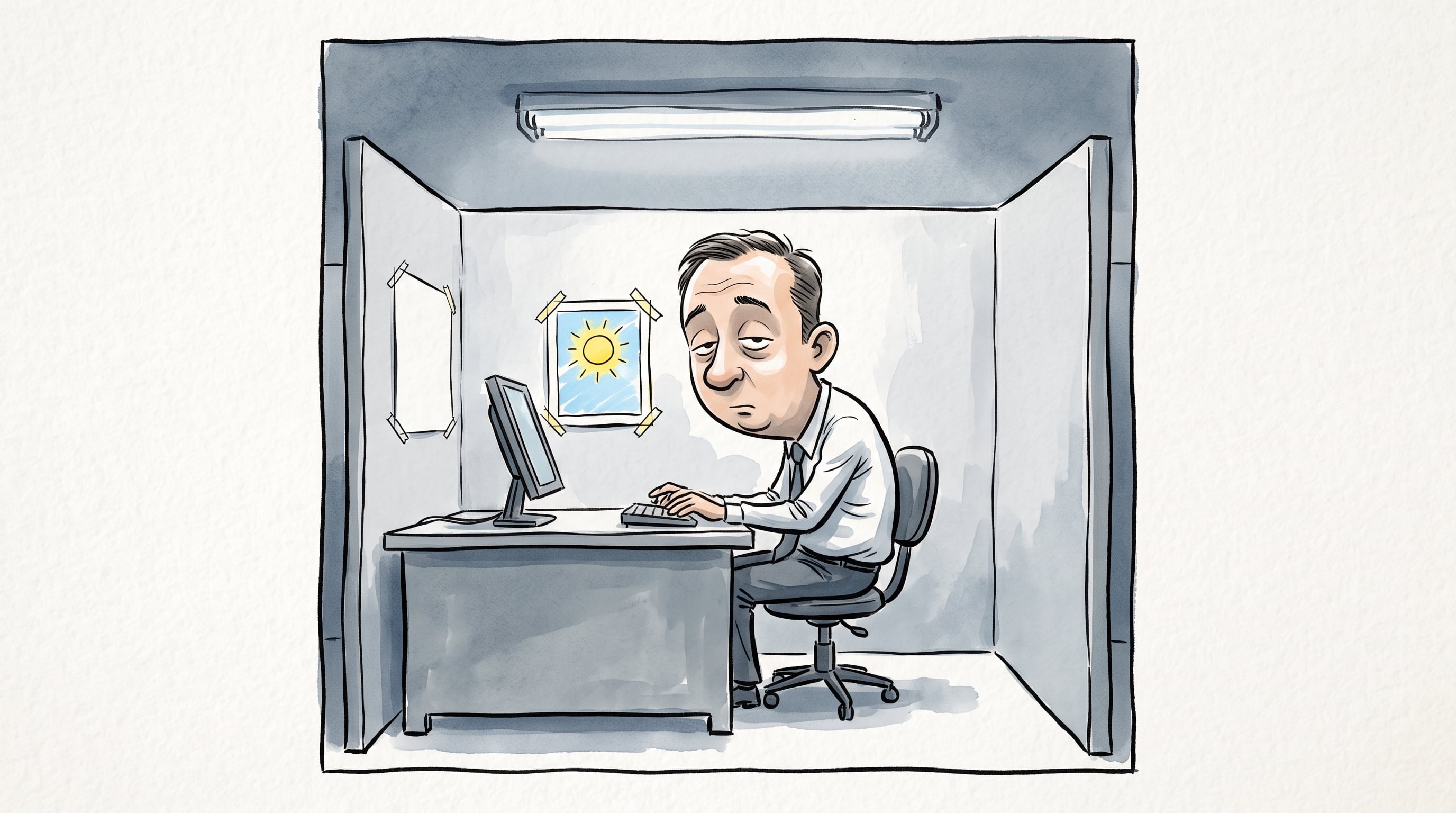 Un estudio piloto de 2014 observó peor calidad de sueño en trabajadores de oficina sin acceso a luz natural (Imagen Ilustrativa Infobae)