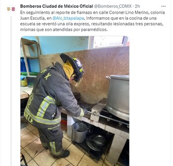 El Cuerpo de Bomberos informó