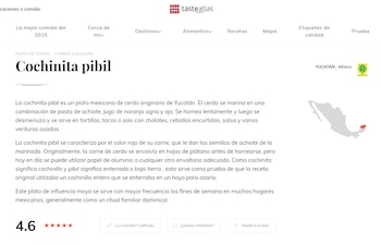 El portal Taste Atlas refiere