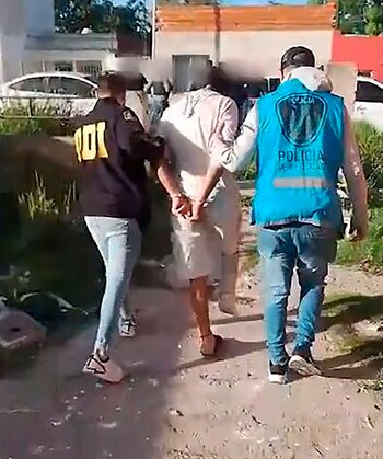 El imputado tras ser detenido