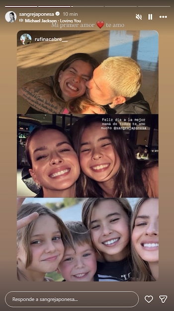 Rufina Cabré publicó un mensaje de felicitación para su madre junto con postales del entorno familiar