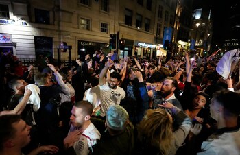 Celebraciones cerca de Trafalgar Square