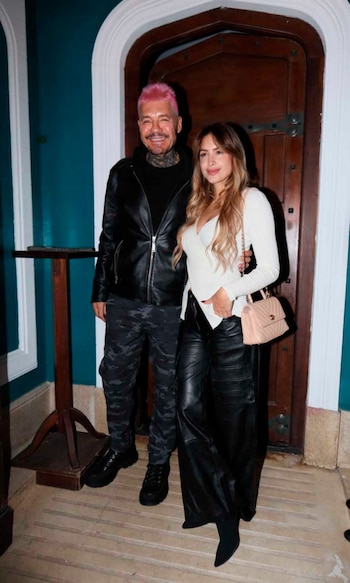 Marcelo Tinelli y Milett Figueroa