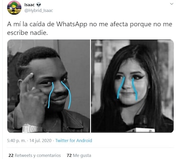 Caída en WhatsApp