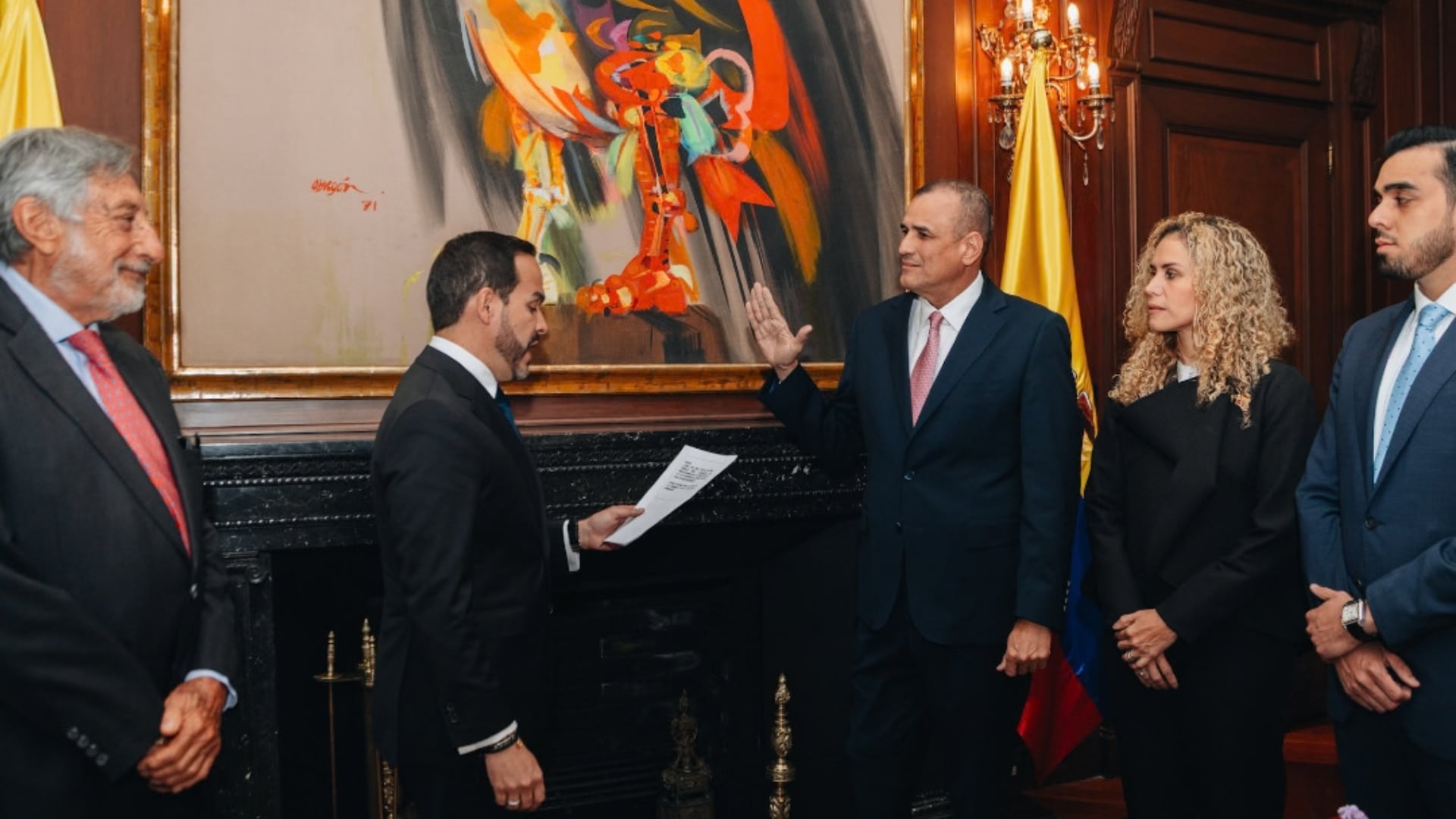 Abelardo de la Espriella tomó juramento a Carlos René Montoya Muñoz como nuevo presidente de Colpensiones- crédito @colpensiones/Instagram