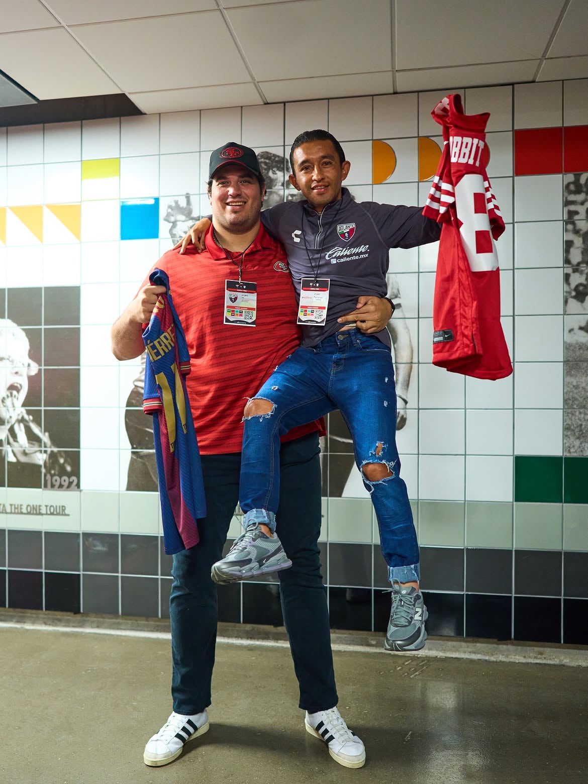 Los azulgrana tuvieron un momento para convivir con jugadores del equipo californiano. (IG Atlante)