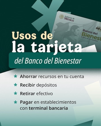 El retiro del dinero puede hacerse de forma gradual en cajeros o ventanillas del Banco del Bienestar cualquier día posterior al depósito. (X/@apoyosbienestar)