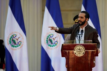 El presidente de El Salvador,