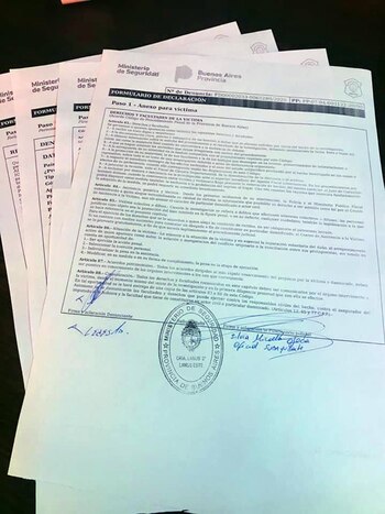 La denuncia policial