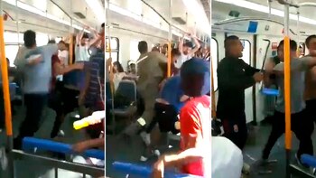 Brutal pelea entre vendedores ambulantes