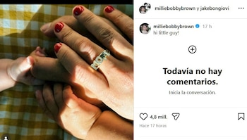Millie Bobby Brown y Jake Bongiovi compartieron la primera imagen de su segundo hijo a través de Instagram.