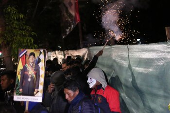 Seguidores del ex presidente Evo