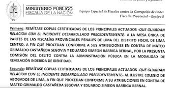 Fiscalía resuelve iniciar investigación contra