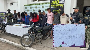 El grupo delincuencial ‘Los de la M’ exigía hasta 100 millones de pesos a comerciantes bajo amenazas de muerte - crédito Alcaldía de Barrancabermeja